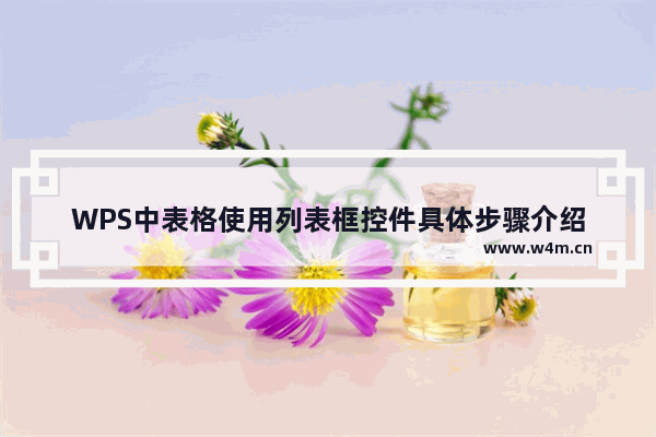 WPS中表格使用列表框控件具体步骤介绍