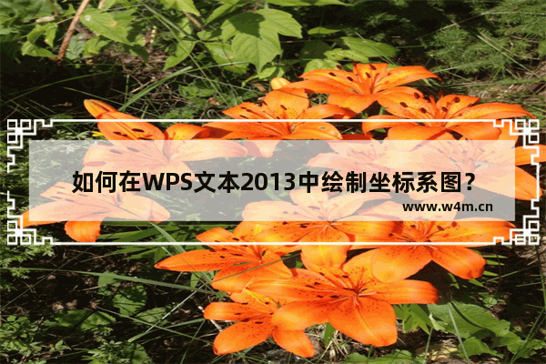 如何在WPS文本2013中绘制坐标系图？