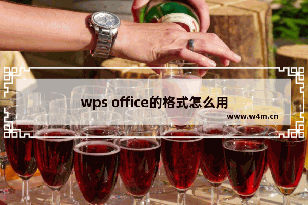 wps office的格式怎么用