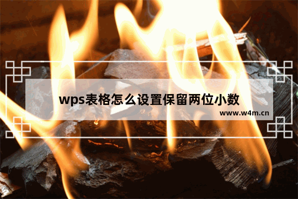 wps表格怎么设置保留两位小数