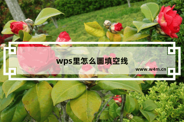 wps里怎么画填空线