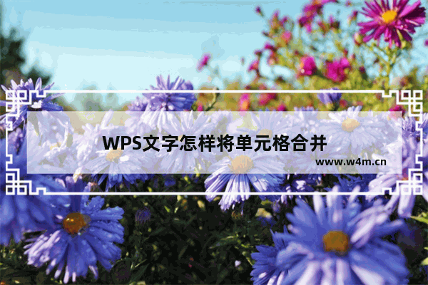 WPS文字怎样将单元格合并