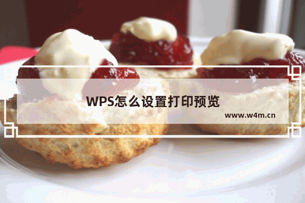 WPS怎么设置打印预览