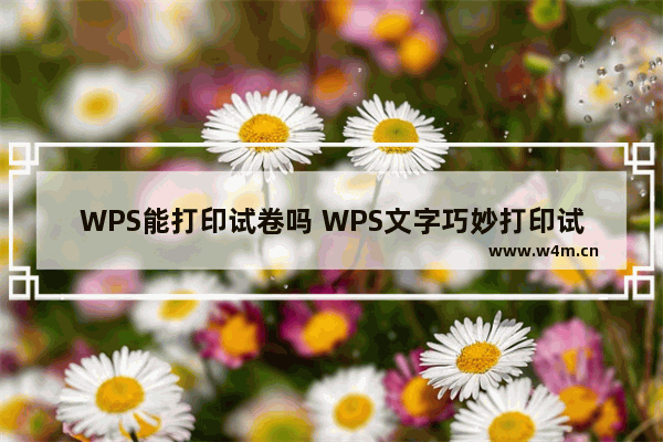 WPS能打印试卷吗 WPS文字巧妙打印试卷步骤