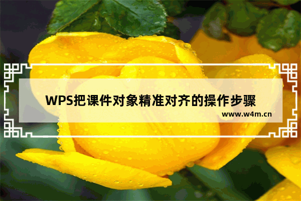 WPS把课件对象精准对齐的操作步骤