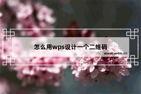 怎么用wps设计一个二维码