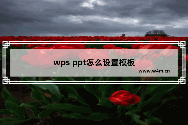 wps ppt怎么设置模板