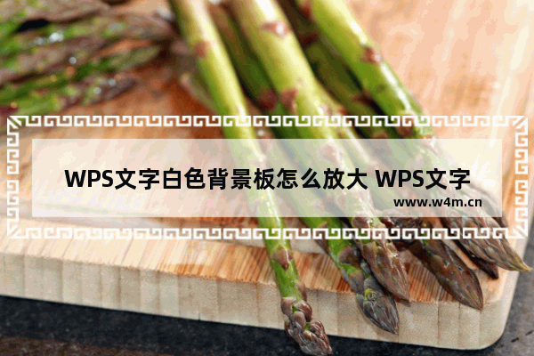 WPS文字白色背景板怎么放大 WPS文字白色背景板放大教程