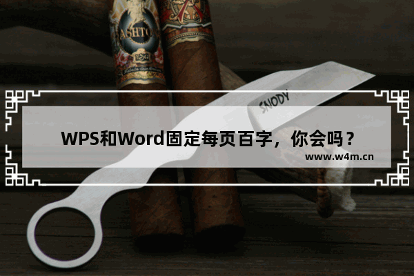 WPS和Word固定每页百字，你会吗？