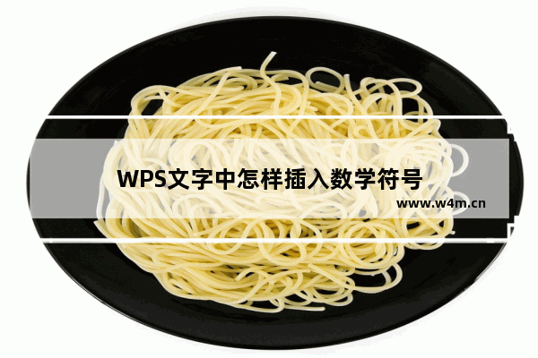 WPS文字中怎样插入数学符号