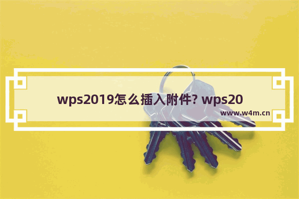 wps2019怎么插入附件? wps2019附件插入方法