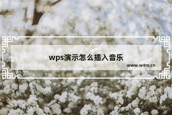 wps演示怎么插入音乐