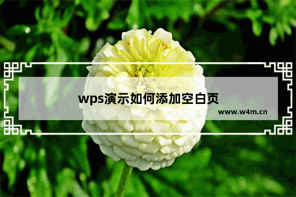 wps演示如何添加空白页