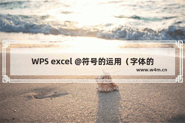 WPS excel @符号的运用（字体的旋转）