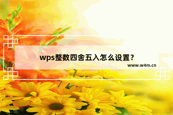 wps整数四舍五入怎么设置？