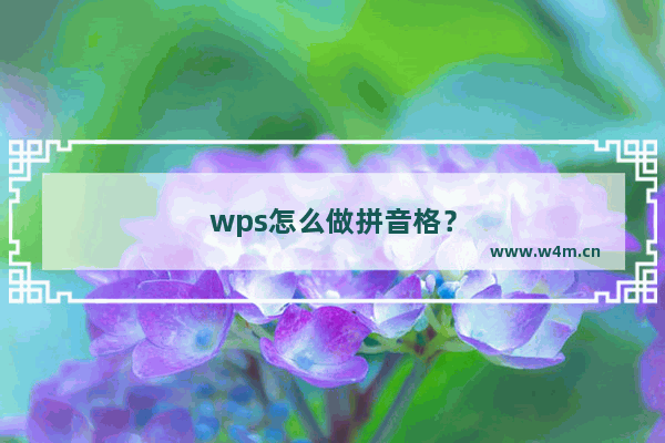 wps怎么做拼音格？