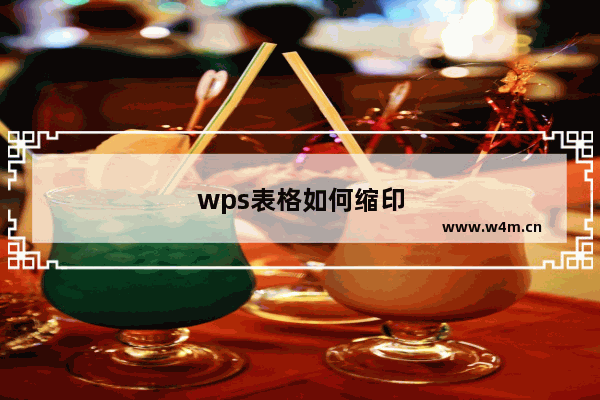 wps表格如何缩印