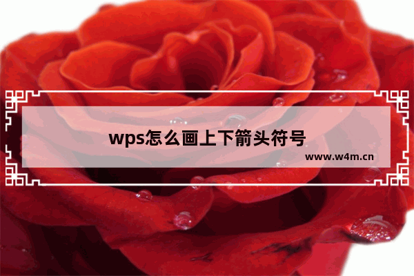 wps怎么画上下箭头符号