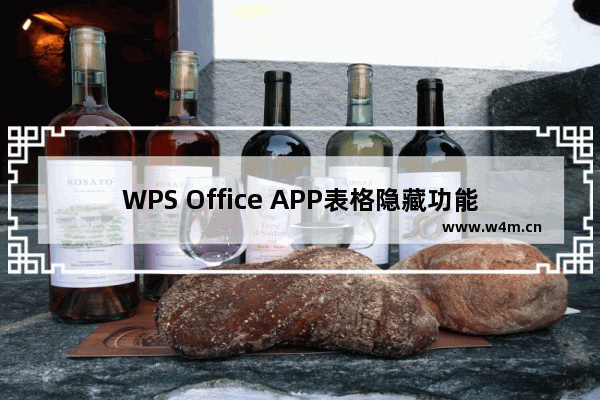 WPS Office APP表格隐藏功能的使用方法