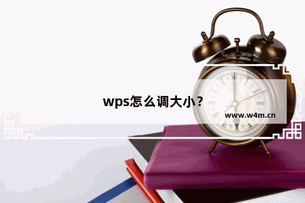 wps怎么调大小？