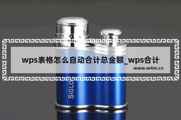 wps表格怎么自动合计总金额_wps合计算总和教程