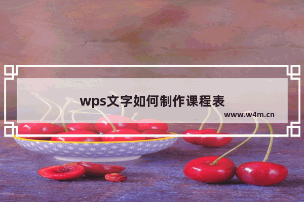 wps文字如何制作课程表