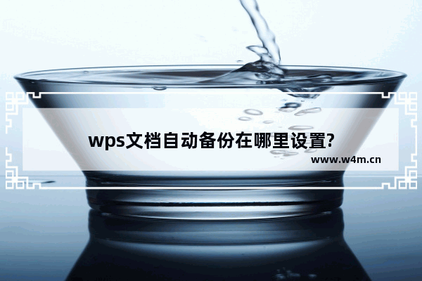 wps文档自动备份在哪里设置?