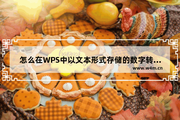 怎么在WPS中以文本形式存储的数字转换成数字