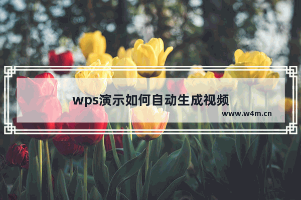 wps演示如何自动生成视频