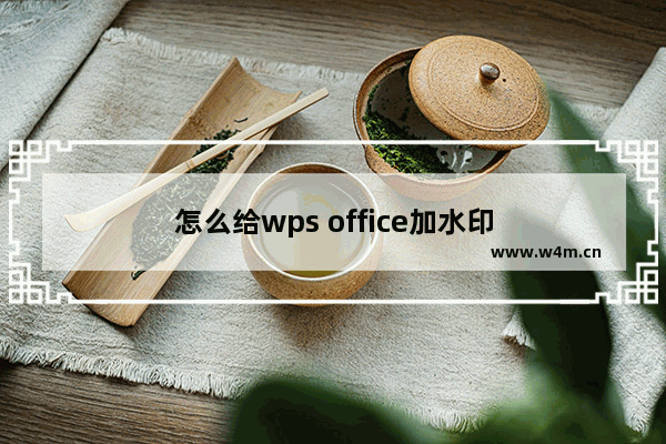 怎么给wps office加水印