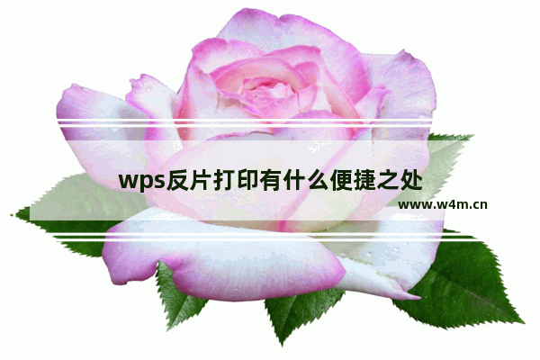 wps反片打印有什么便捷之处