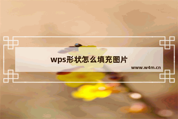 wps形状怎么填充图片