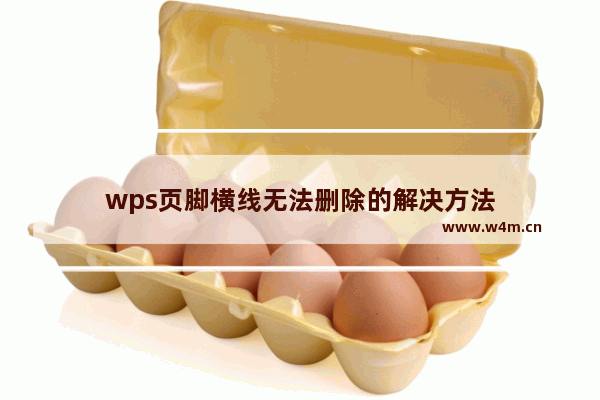 wps页脚横线无法删除的解决方法