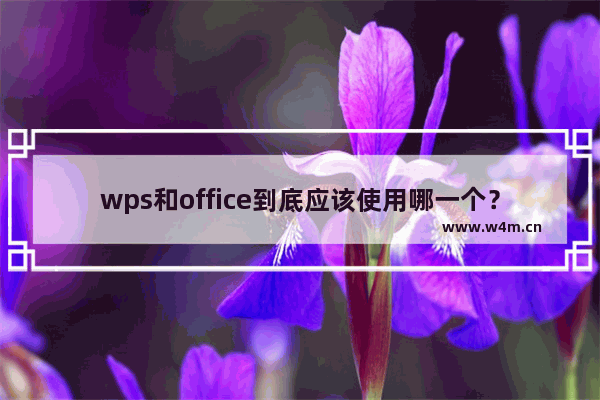 wps和office到底应该使用哪一个？