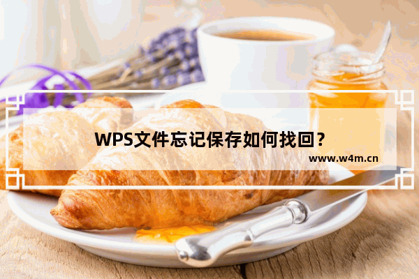 WPS文件忘记保存如何找回？