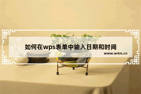 如何在wps表单中输入日期和时间