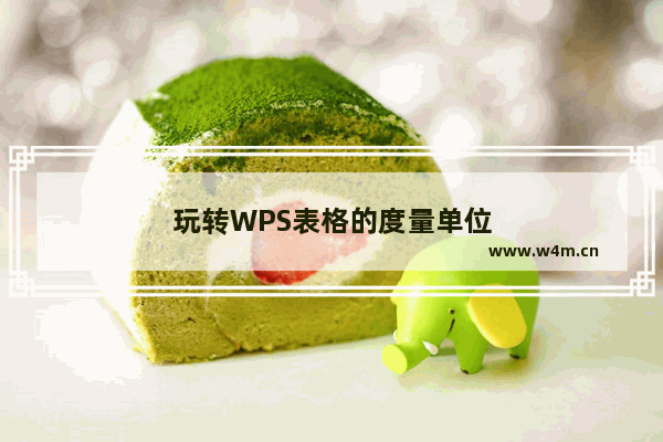 玩转WPS表格的度量单位