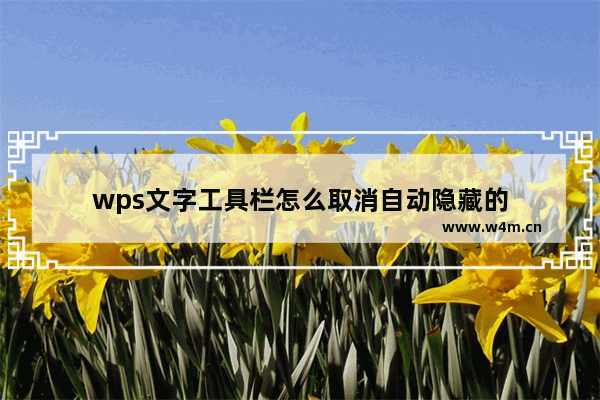 wps文字工具栏怎么取消自动隐藏的