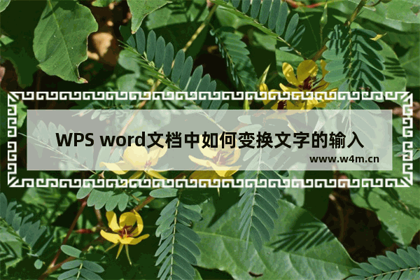 WPS word文档中如何变换文字的输入方向