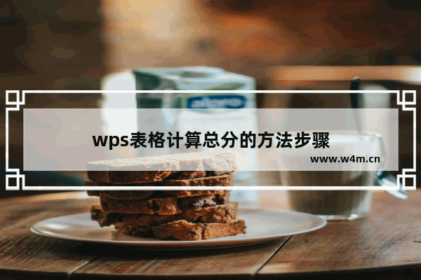 wps表格计算总分的方法步骤