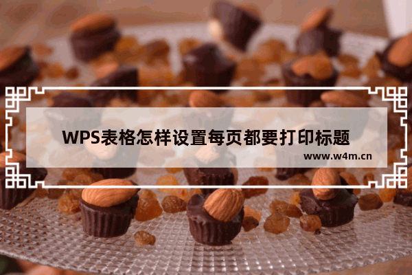 WPS表格怎样设置每页都要打印标题