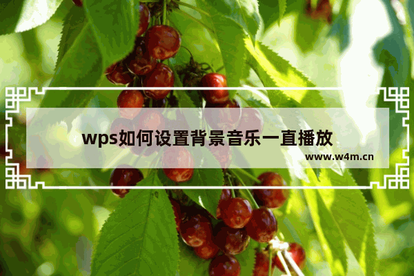 wps如何设置背景音乐一直播放