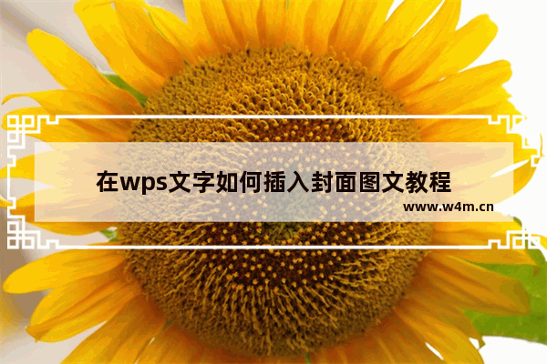 在wps文字如何插入封面图文教程