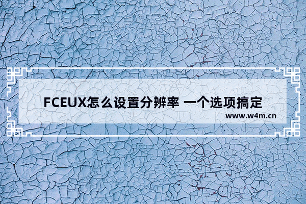 FCEUX怎么设置分辨率 一个选项搞定