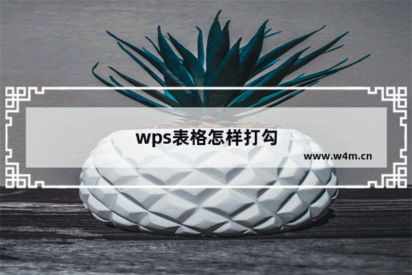 wps表格怎样打勾