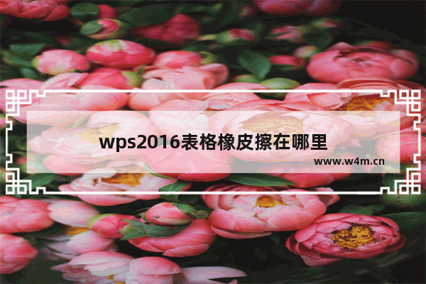 wps2016表格橡皮擦在哪里