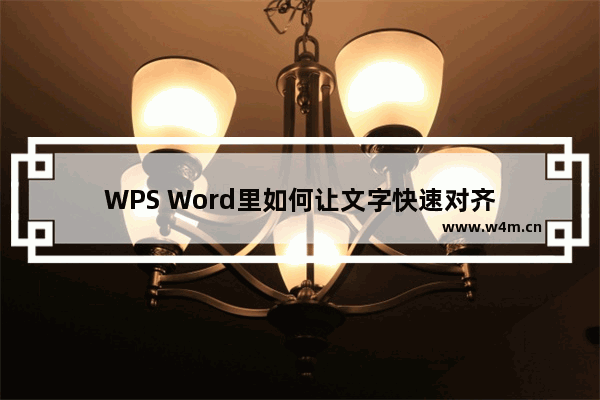 WPS Word里如何让文字快速对齐