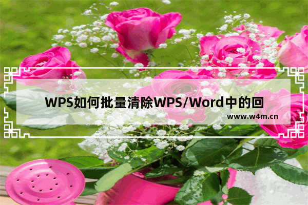 WPS如何批量清除WPS/Word中的回车符