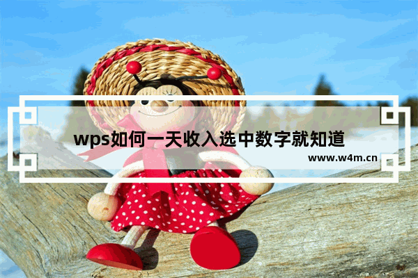 wps如何一天收入选中数字就知道