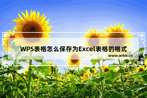 WPS表格怎么保存为Excel表格的格式